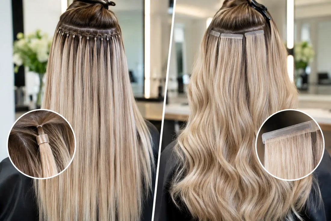 Hair Extensions Glasgow - Nano Rings vs Tape Extension