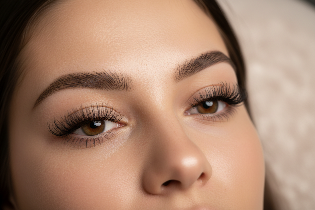 beautiful lashes and brows that look natural