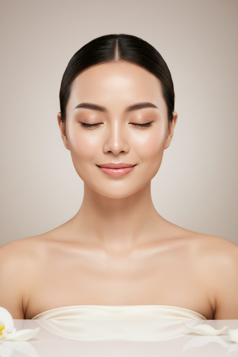 full face of smooth skin