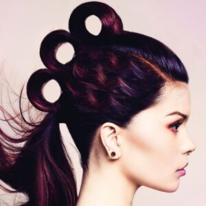 Runway inspired avant garde hairstyle by Ellen Conlin team